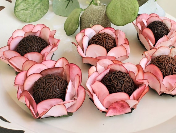 Envoltura de Flores de Trufa Forminha para doces Mini Rosa | Etsy México