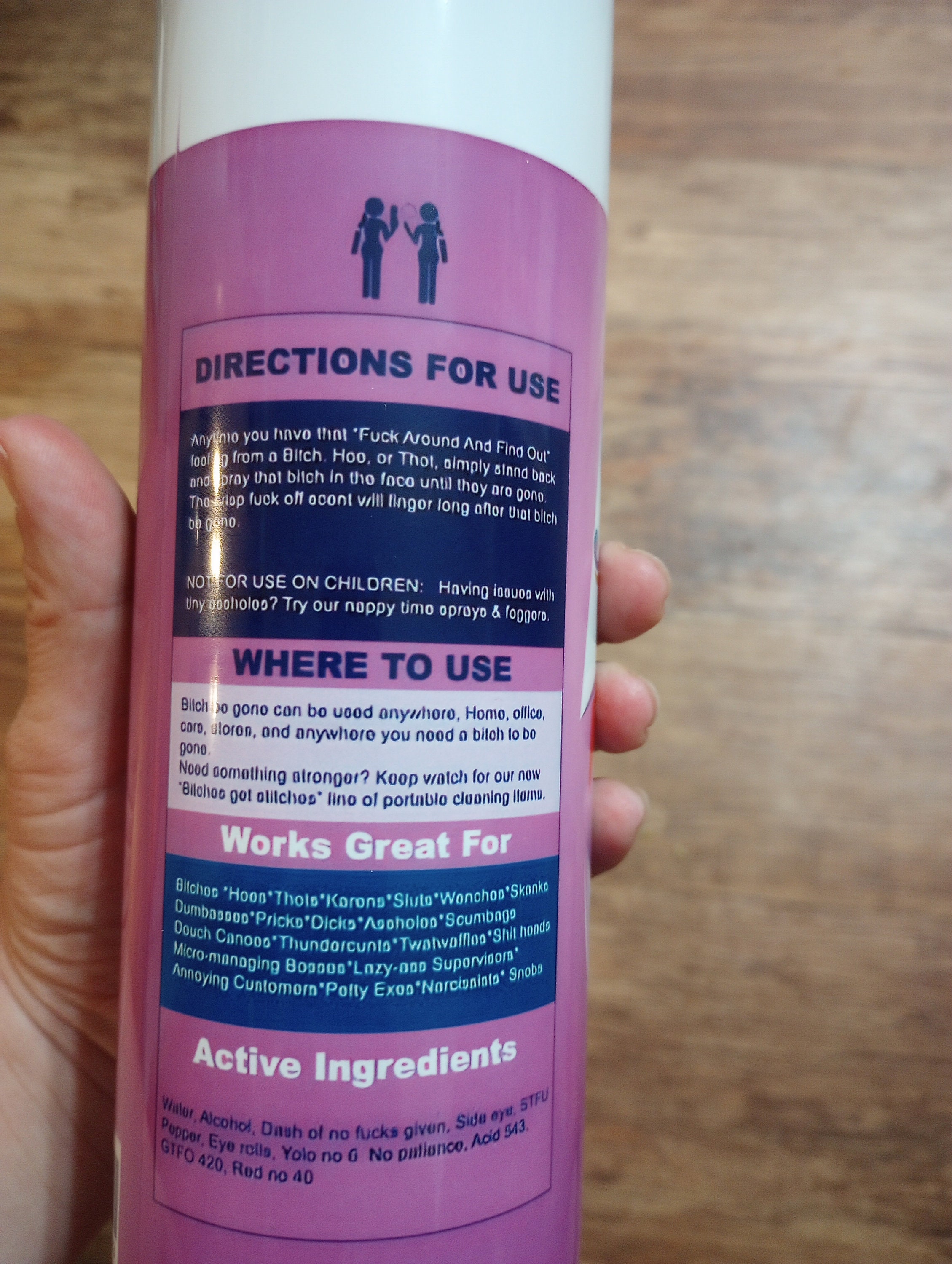 Funny Bitch Be Gone Spray Away Tumbler Gag Gift Bitch Be Gone Joke Gift