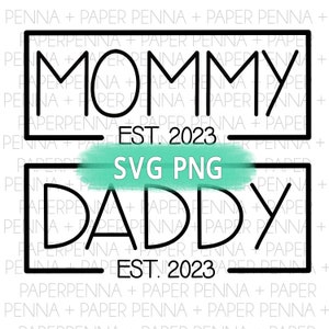 Mamma pappa est 2023 SVG PNG direktnedladdning