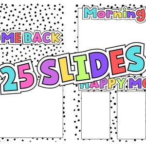 Black and White Dots PowerPoint Google Slides Templates for Teachers and Presentations
