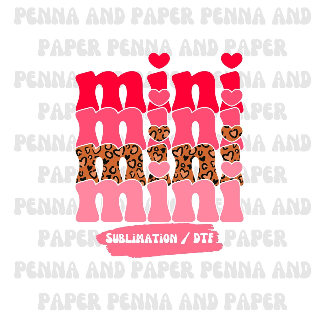 Mini Pink Leopard Cheetah Valentines Sublimation DTF PNG Instant ...