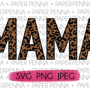 Mama Cheetah SVG PNG JPEG Instant Download