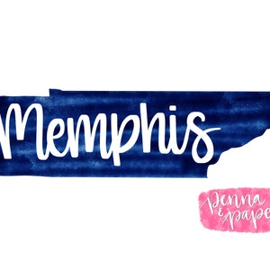 Memphis Tennessee Water Color Digital Download