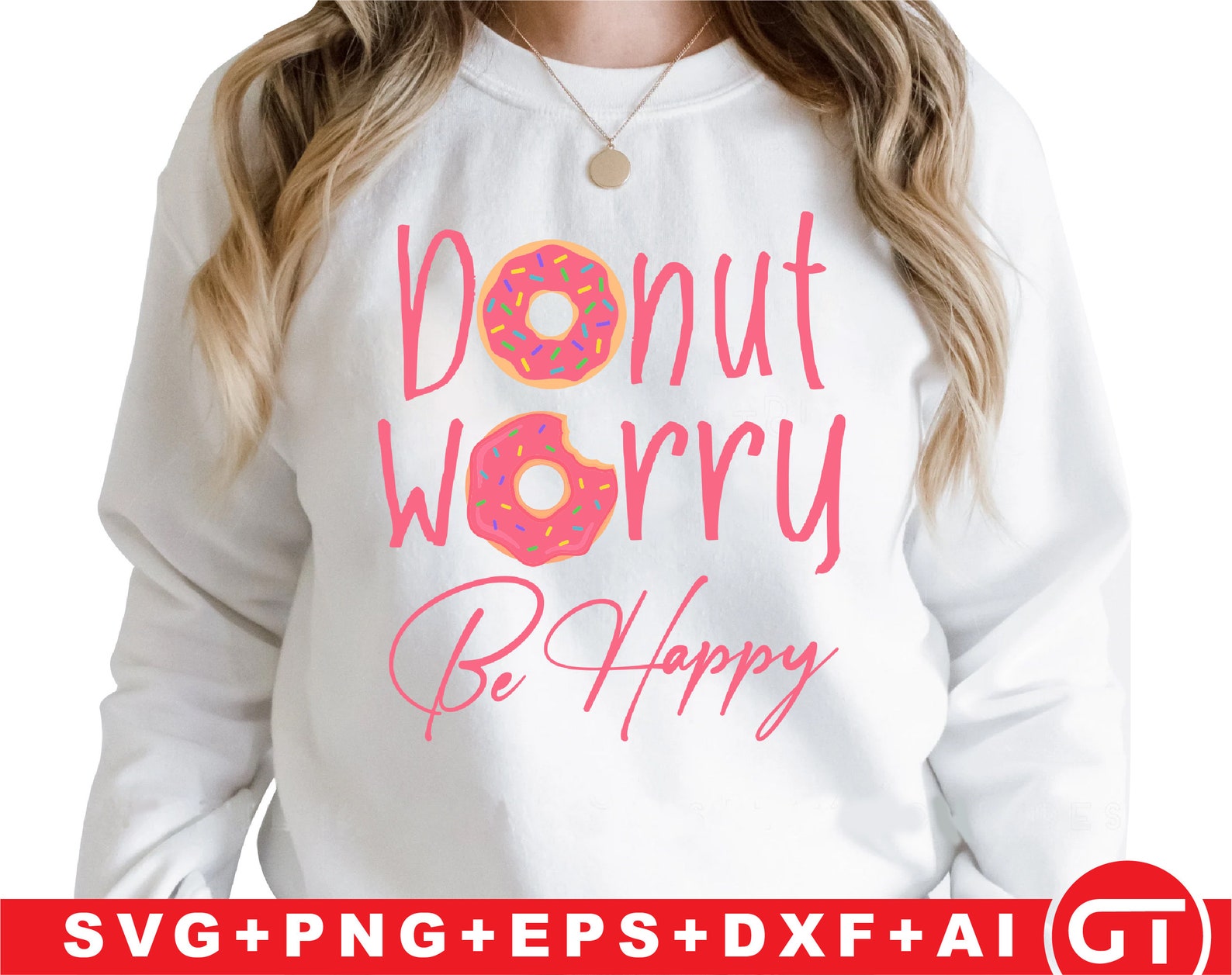 Donut Worry Be Happy Svg Donut Svg Funny Donut Quote Png - Etsy