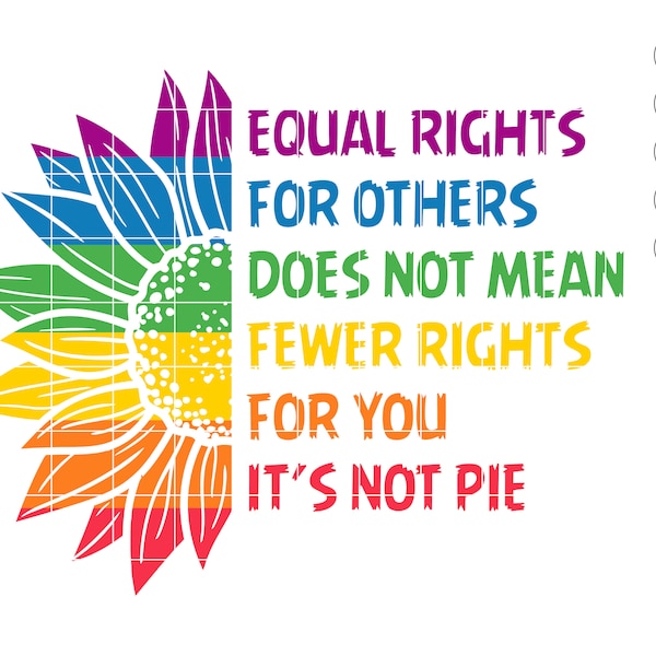 Equal Rights For Others Does Not Mean Fewer Rights For You svg , Pride Colors LGBTQ svg shirt , LGBTQ Gay Pride quote digital download
