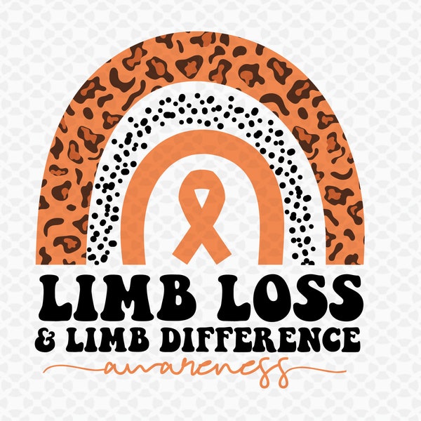 We wear Orange rainbow Limb Loss & Limb Difference Awareness SVG PNG, orange Limb Loss Awareness svg file digital download