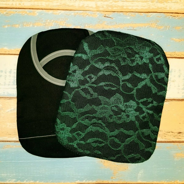 Green Lace Ostomy/Colostomy/Ileostomy Pouch Cover, Ostomy Bag Cover