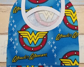 Flannel Wonder Woman Ostomy/Colostomy/Ileostomy Pouch and Bag Cover, Ostomy Bag Cover