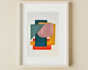 Modern Art, Abstract Collage, Mixed Media Art, Original Art, 8” x 10" unframed