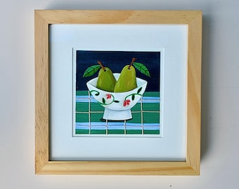 Original Fruit Still Life Collage Art