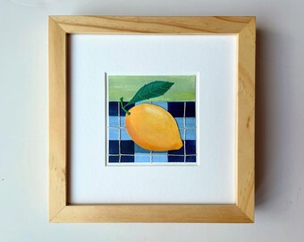 Original Fruit Still Life Collage Art