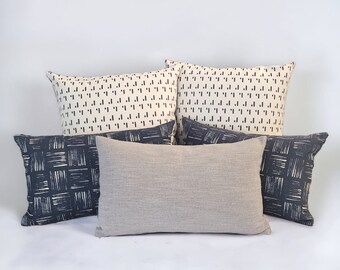 Navy Pillow Covers, Modern Design Navy Pillows