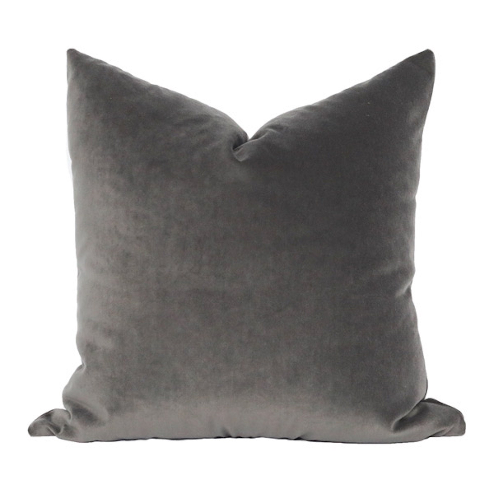 Charcoal Velvet Pillow Cover Velvet Pillow Dark Gray Etsy