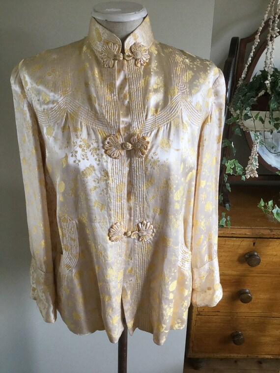 1940s Chinese silk swing back jacket