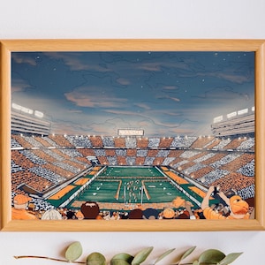 Knoxville Art Print | Neyland Stadium Print | Knoxville, Tennessee | Football Wall Art | Tennessee Vols Poster | Father&#39;s Day Gift