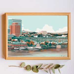 Knoxville Art Print | Knoxville, Tennessee | Knoxville Wall Art | Tennessee Print | Knoxville Poster | Tennessee River Art