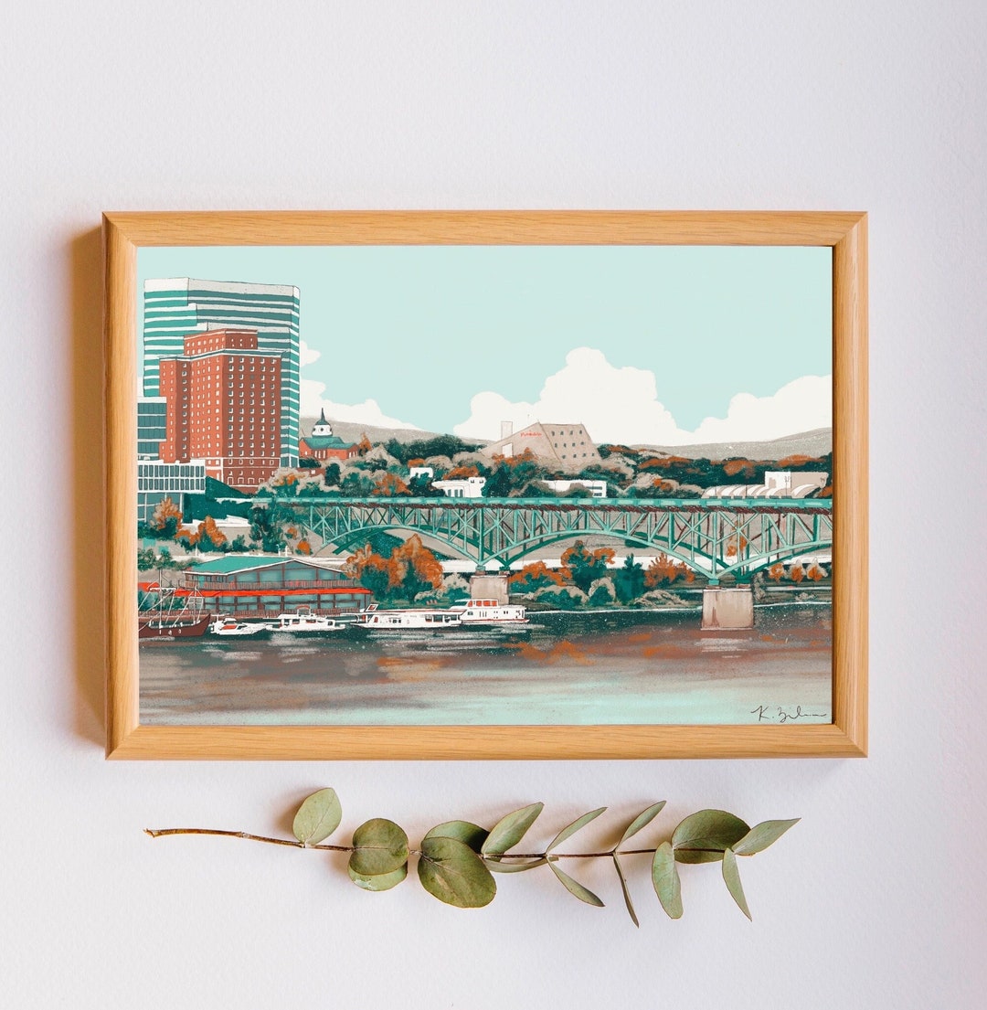 Knoxville Art Print Knoxville, Tennessee Knoxville Wall Art Tennessee