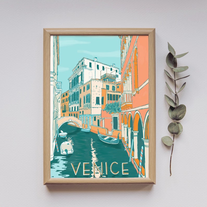 Kunstdruck Venedig Im Fauvismus-Stil – Bunte Italien-Motive Für Wand & Büro In 6 Größen