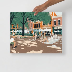 Knoxville Art Print | Market Square | Knoxville, Tennessee | Knoxville Wall Art | Downtown Knoxville Poster