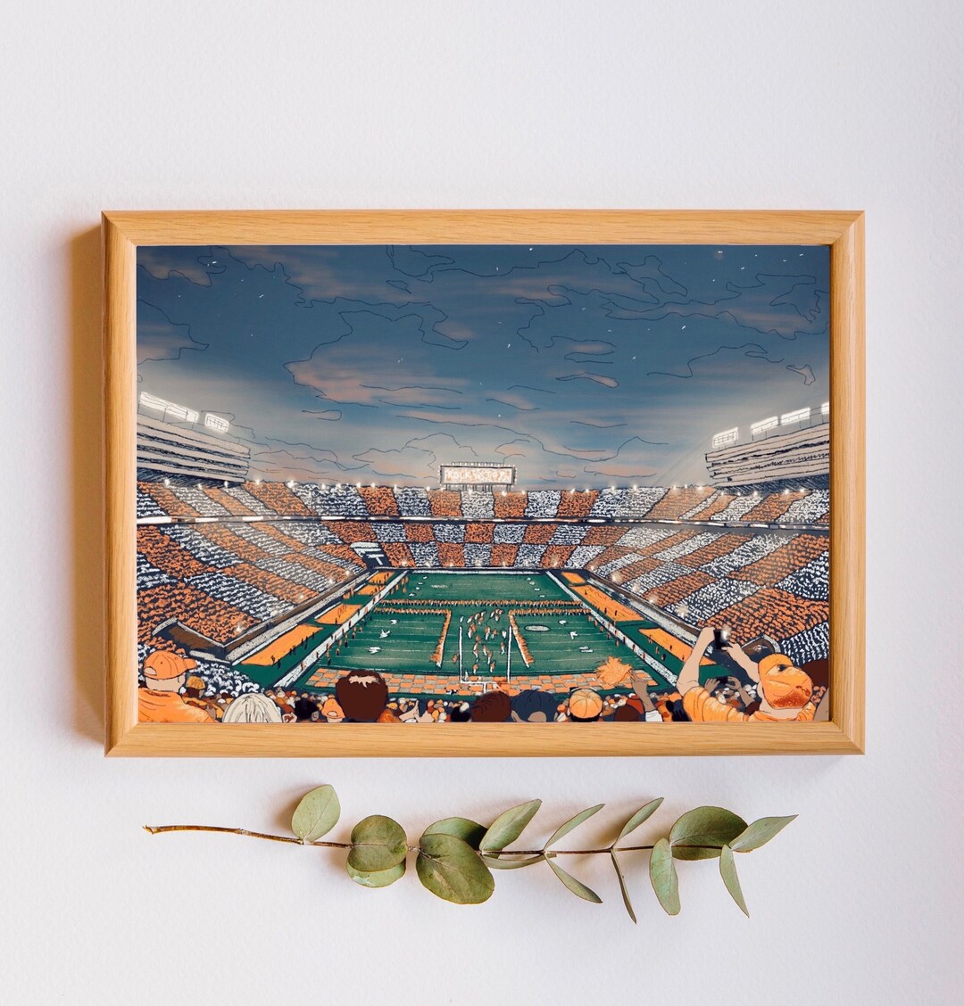 Knoxville Art Print Neyland Stadium Print Knoxville, Tennessee Football