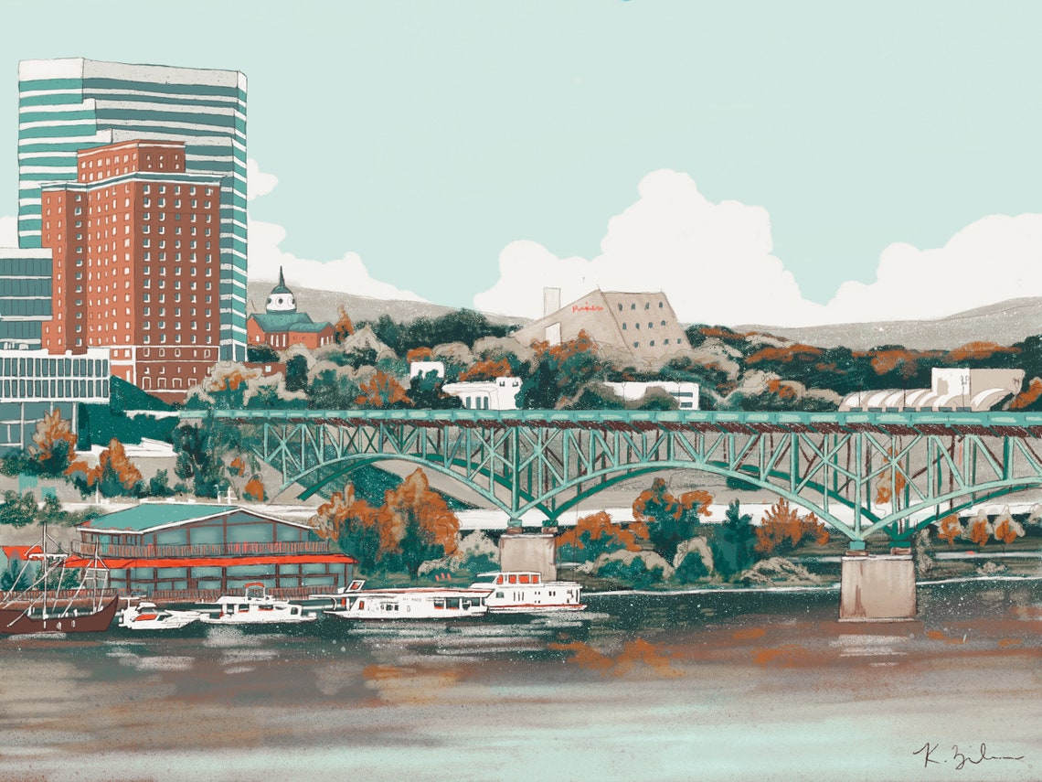 Knoxville Art Print Knoxville Tennessee Knoxville Wall Etsy