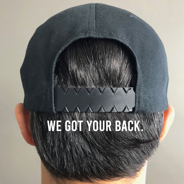 Clawbak Snapback Hat Replacement Strap Buckle Fastener (Black)