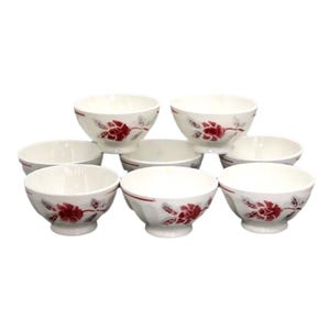 Petite French Café Au Lait / Espresso Cups, Set of 8