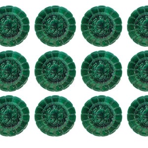 Antique English Majolica Salad Plates, Set of 12