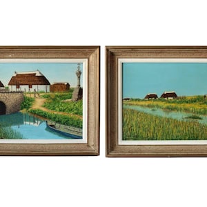 Midcentury French Estate on River, Pair