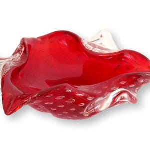 Italienische Murano Glas Rote Schale