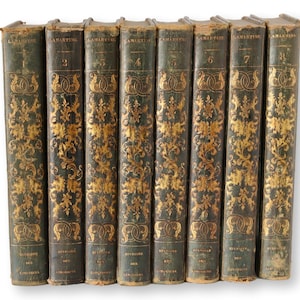 1840 French Oeuvres Complètes de Lamartine Books, Set of 8