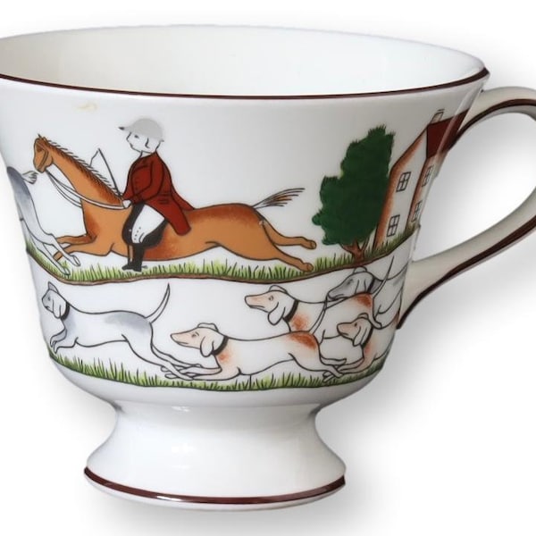 Vintage Coalport Jagdszene Teetasse