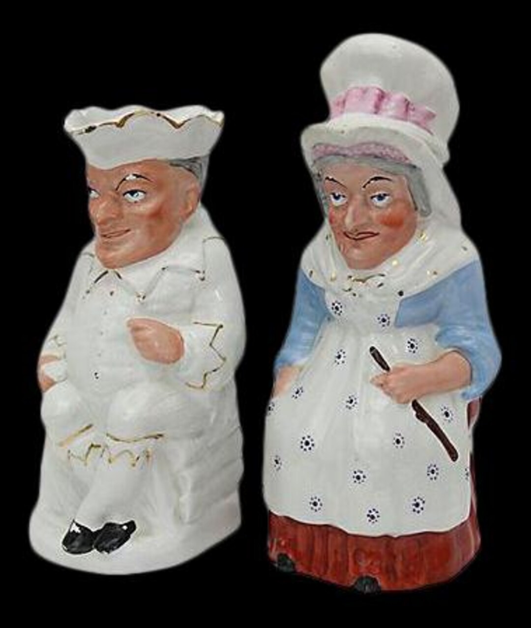 Antique English Staffordshire Punch & Judy Pitchers - Etsy