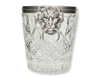 1950s French Silver-Plate Lion Knocker Ice Bucket