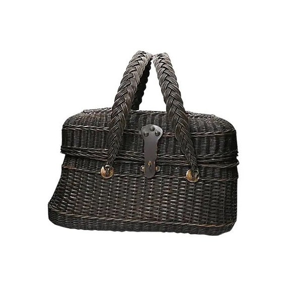 Antique French Covered Basket - image 5