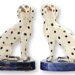 19th-C. English Staffordshire Dalmatians