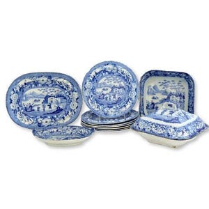 1820&#39;s English Pearlware Dinner Service