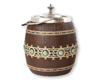 Antique Villeroy & Boch Mettlach Biscuit Barrel / Ice Bucket