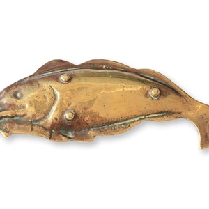 Antique Brass Fish Trinket Dish