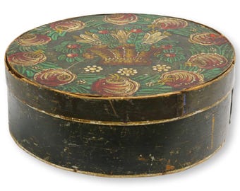 Antique Hand-Painted Wedding Box