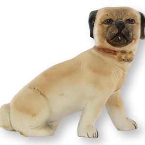 Antique Staffordshire Porcelain Pug