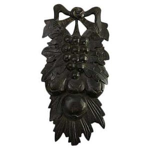 18th Century Black Forest Fruit Cluster W/ Bow Wall Carving