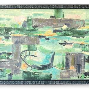 Midcentury French Abstract Landscape