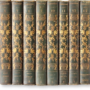 1840 French Oeuvres Complètes de Lamartine Books | Set of 8