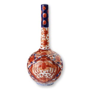 Antique Japanese Imari Meiji Bottle Vase