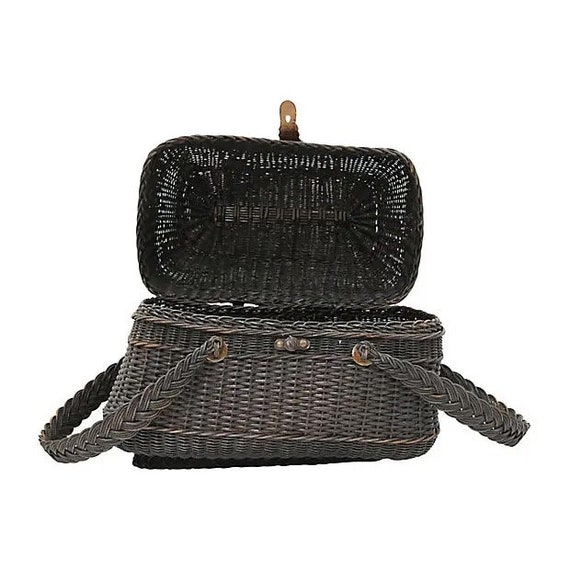 Antique French Covered Basket - image 3