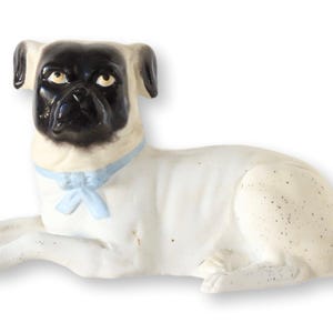 Antique Dresden Porcelain Respite Pug