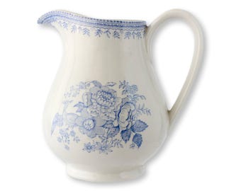 Midcentury Burleigh English Asiatic Pheasant Pitcher