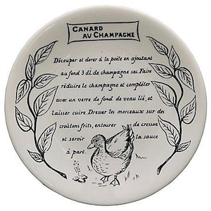 Gien Duck Champagne Paté Recipe Plate