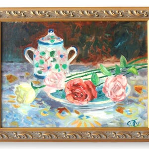 Midcentury French Floral Still Life